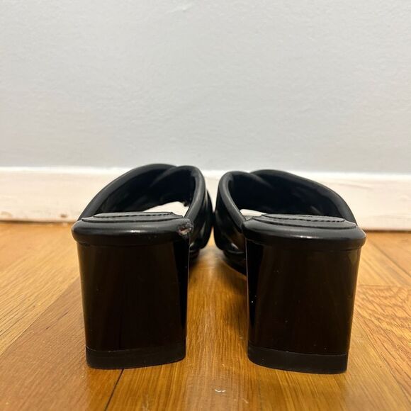 Black Wedge Sandals - Picture 3 of 4